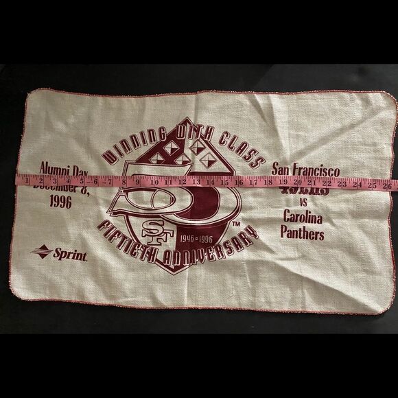 Vintage 49ers San Francisco Decorative Cloth - Picture 4 of 6